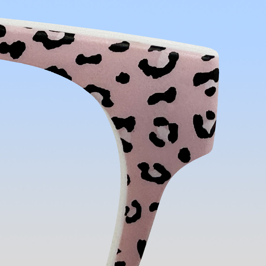 Pop Top Swappable Magnetic Frame | Pink Cheetah Print Glasses