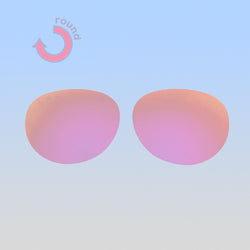 Round Replacement Lens Set | Mirrored Rose Gold