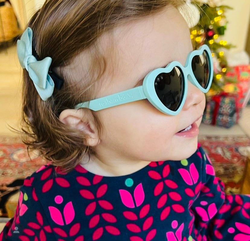 Heart Shaped Sunglasses for Toddlers Aqua Heart Sunglasses
