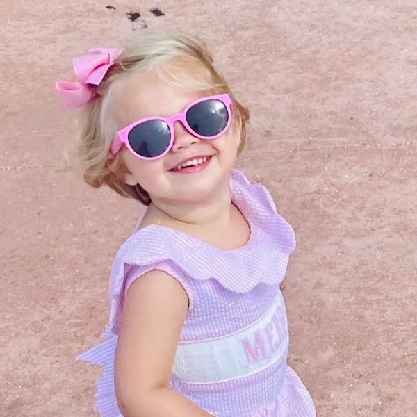 Circular Pink Baby Sunglasses Round Pink Sunglasses