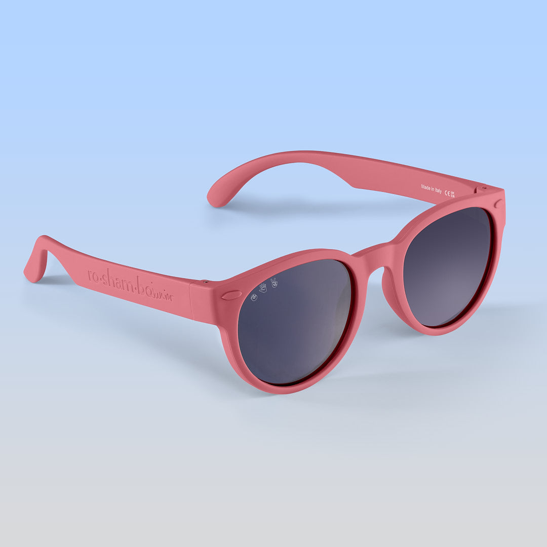 Dusty Rose Pink Sunglasses for Kids Round Polarized Sunglasses