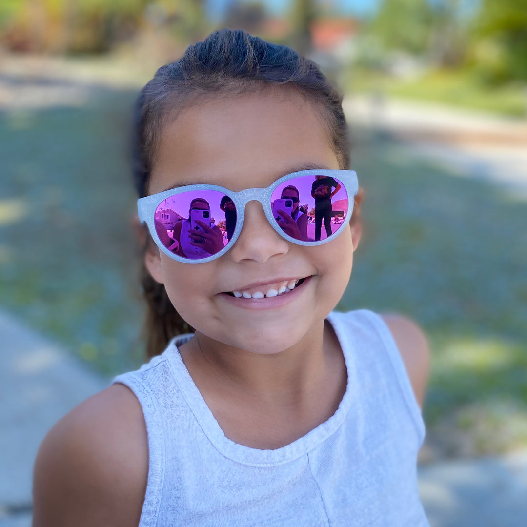 Purple Round Mirrored Sunglass Lenses - Replacement Set