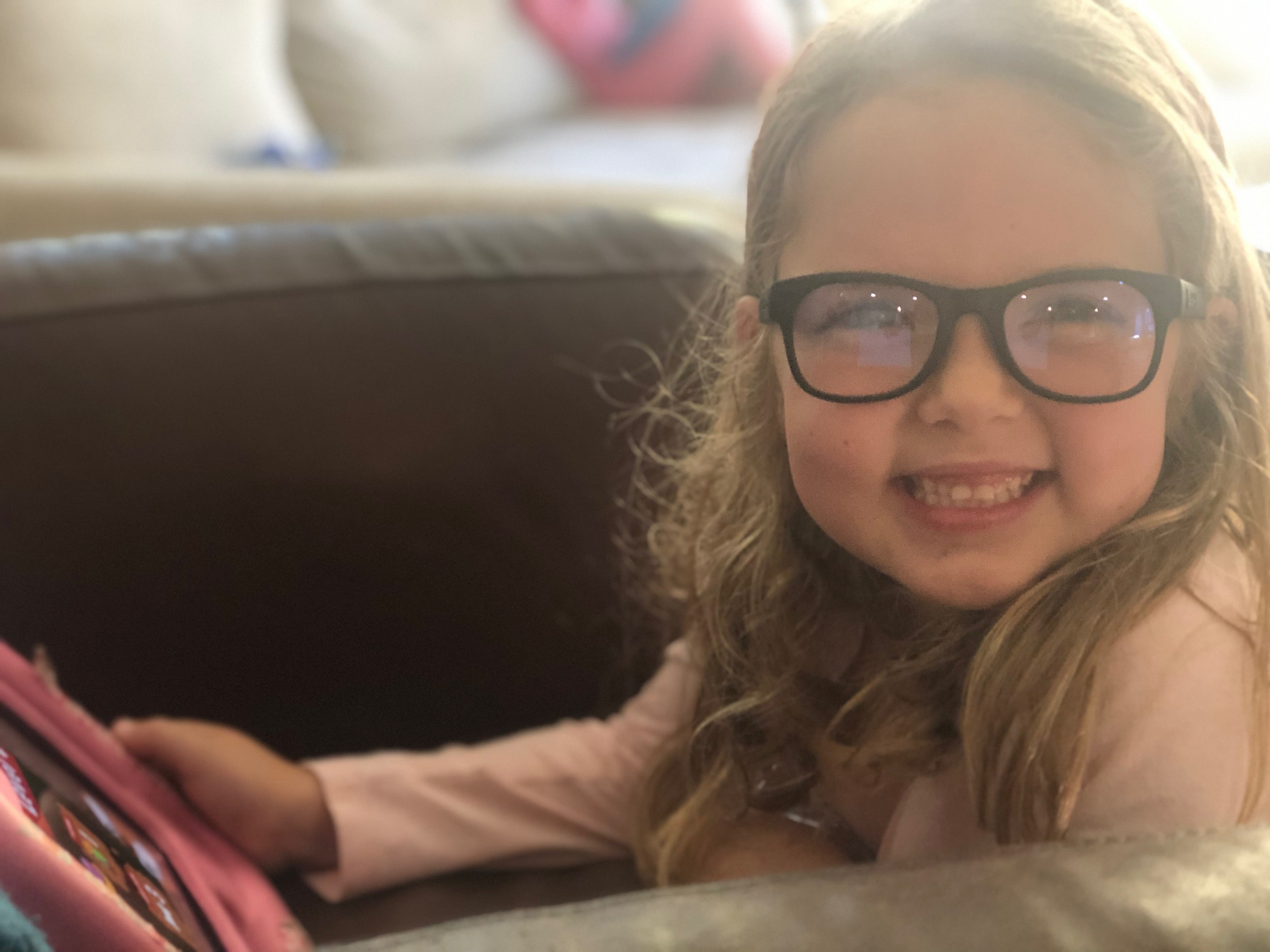 Child watching tablet
