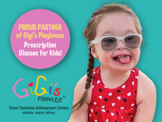 Los centros de logros para el síndrome de Down Playhouse de GiGi y la asociación de gafas Roshambo