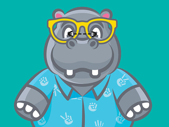 Happy Potamus helping with PD photos!