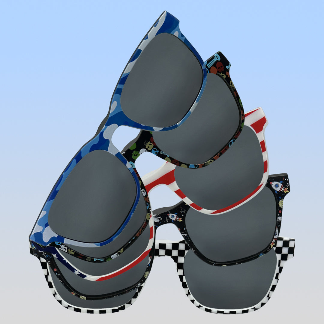 Lunettes de soleil magnétiques à clipser Pops | Jeunesse Noir