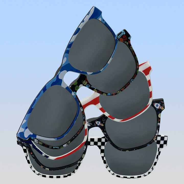 Lunettes de soleil magnétiques à clipser Pops | Jeunesse Noir