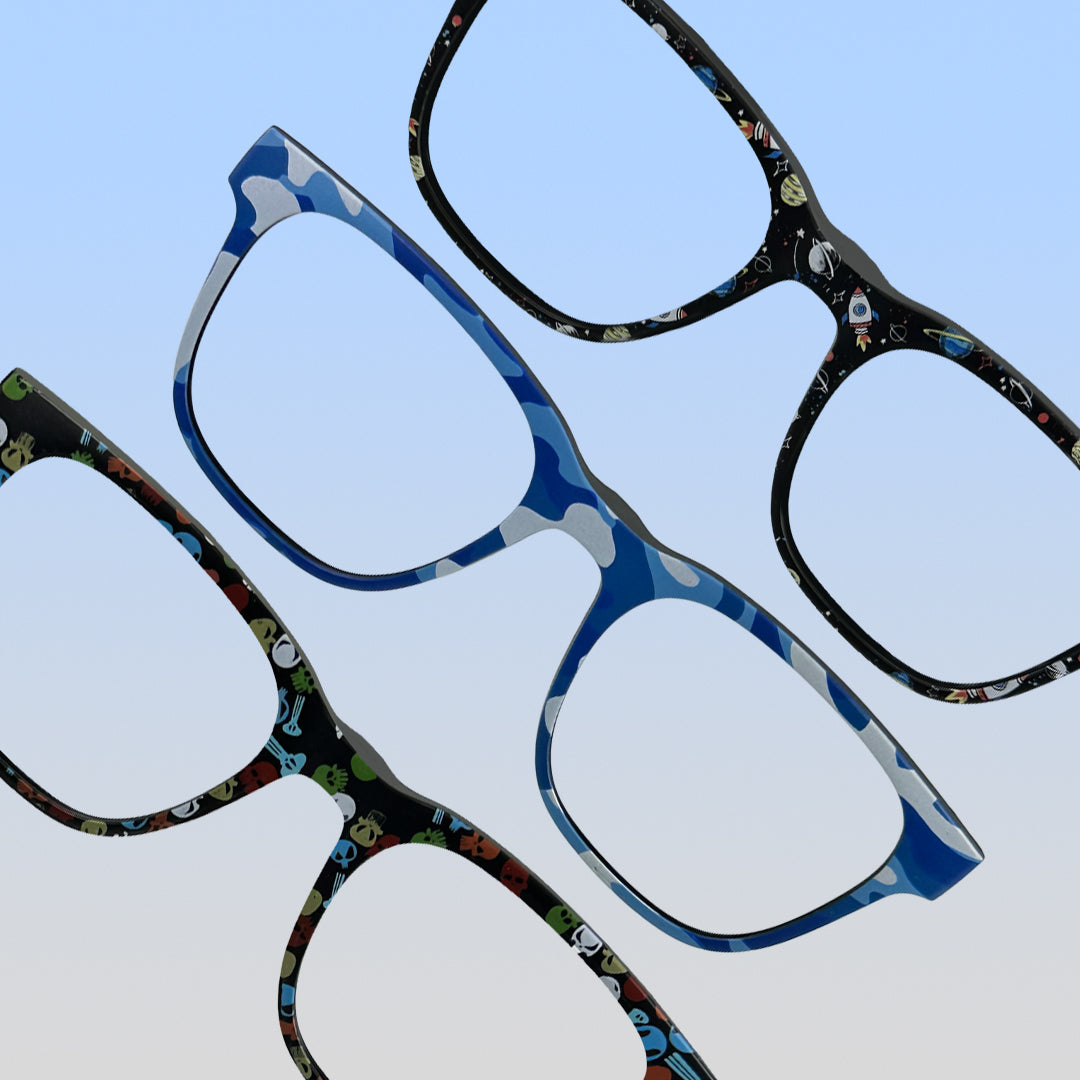 Pops Magnetic Snap-On Glasses | Youth Black