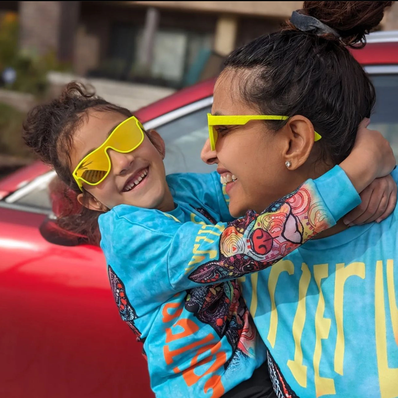 Neon Yellow Sunglasses | Toddler Single Shield Sunglasses – ro