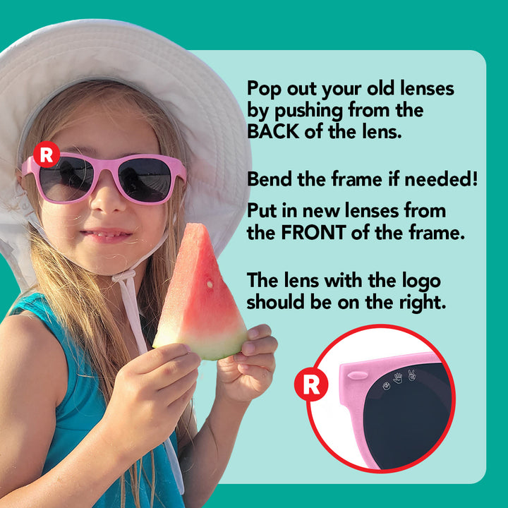 Juego de lentes de repuesto redondas | Oro rosa espejado.