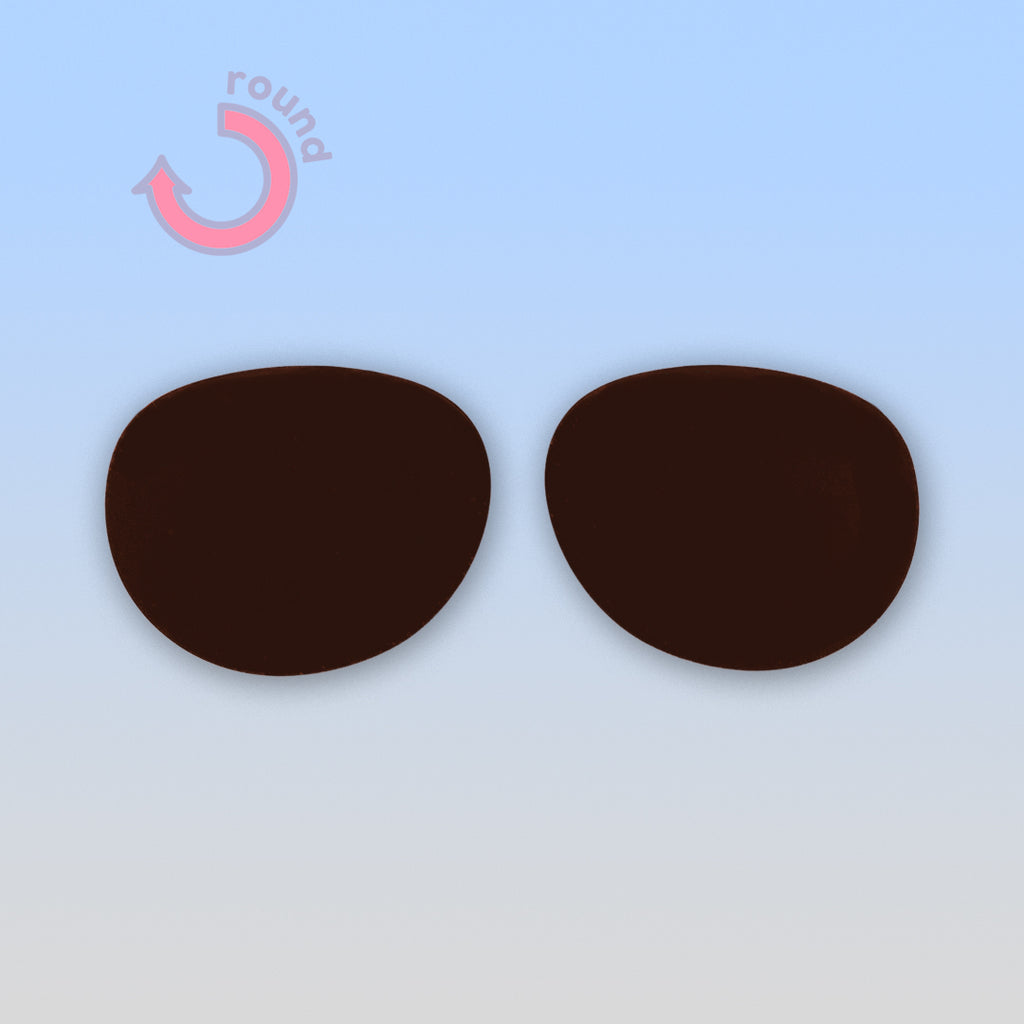 Round Replacement Lens Set | Polarized (Brown)
