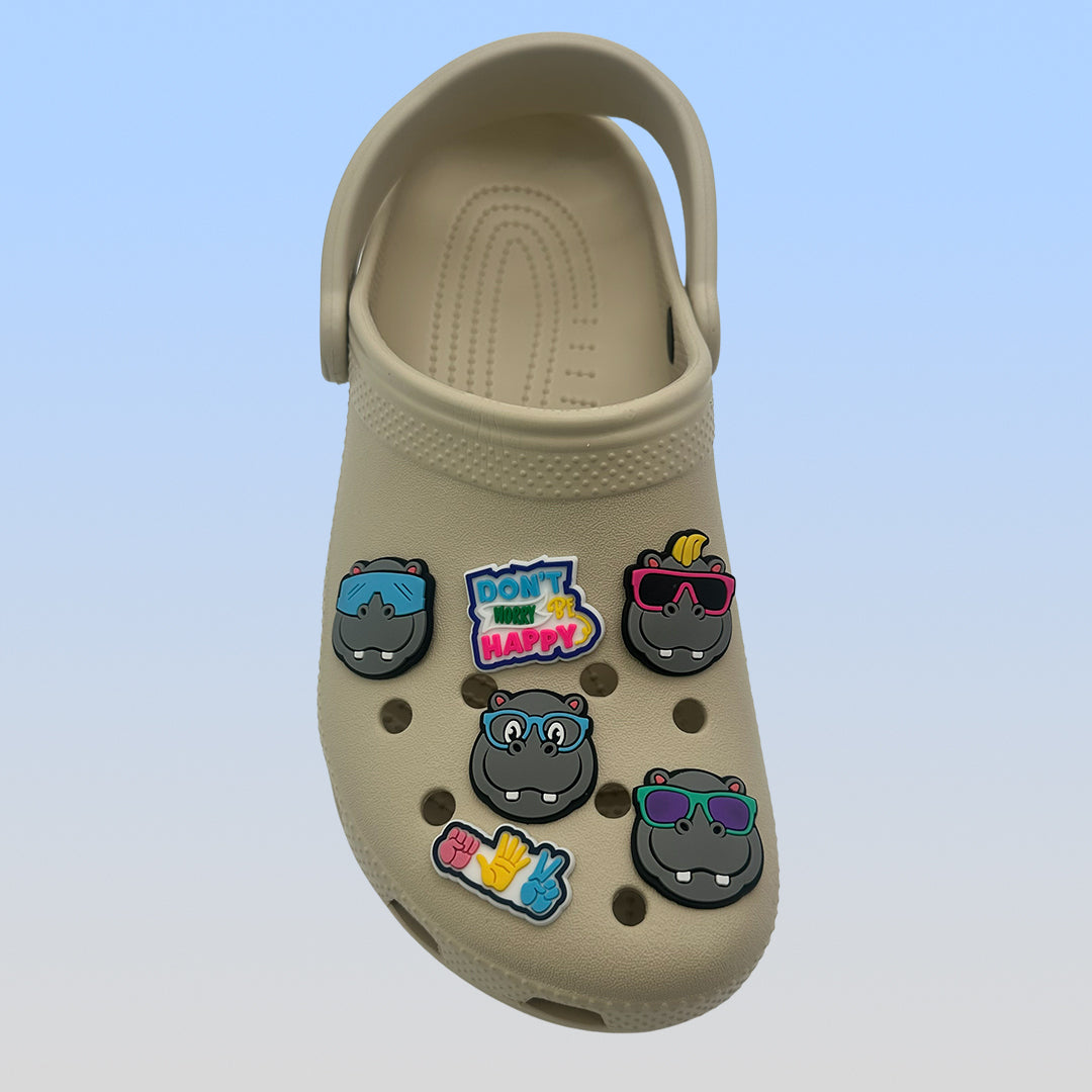 Amuletos de zapatos Happy Potamus