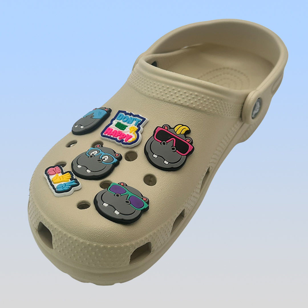 Amuletos de zapatos Happy Potamus