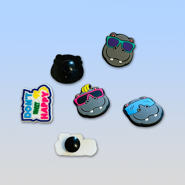 Amuletos de zapatos Happy Potamus