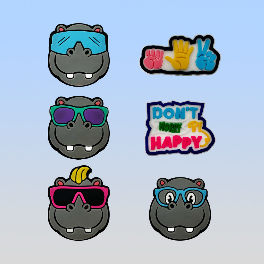 Amuletos de zapatos Happy Potamus