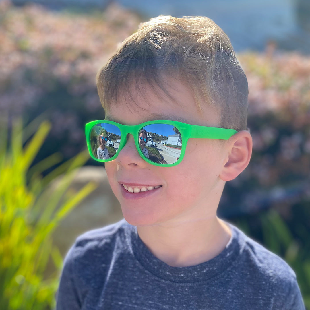 Kids Sunglasses Cream one Bright Green