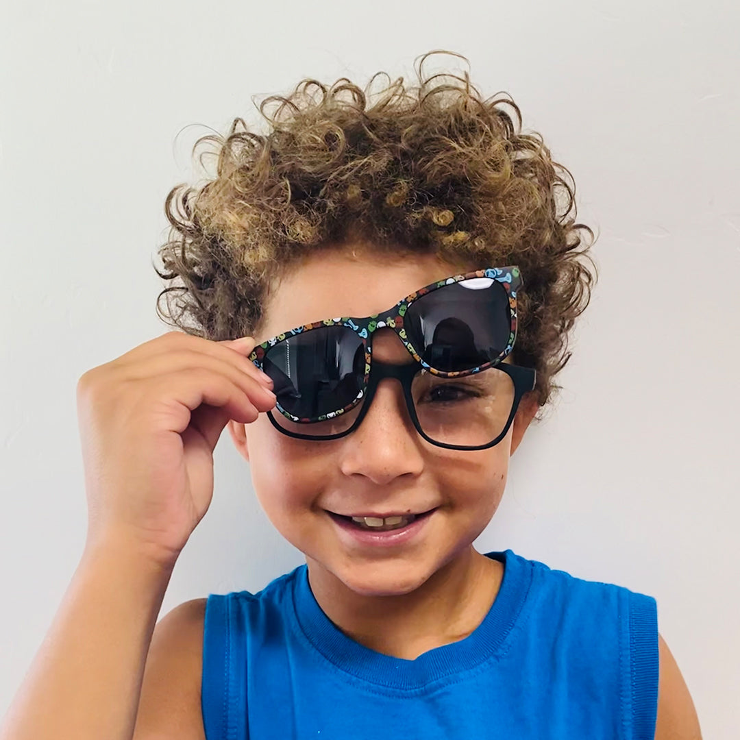 Lunettes de soleil magnétiques à clipser Pops | Jeunesse Noir