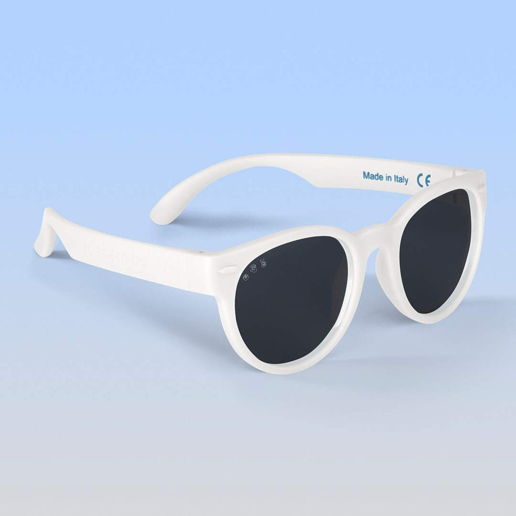 Round sunglasses white cheap