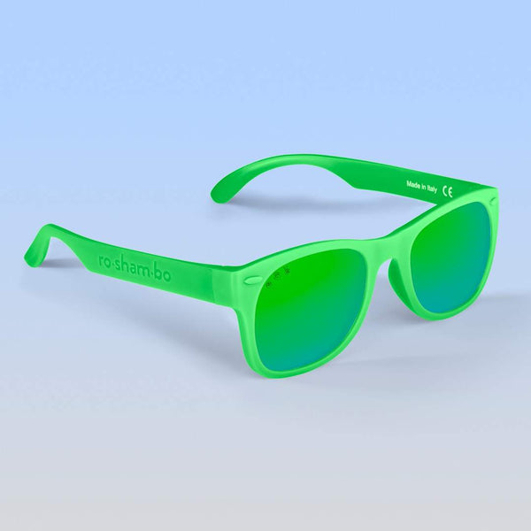 slimer bright green baby shades - ro•sham•bo baby sunglasses