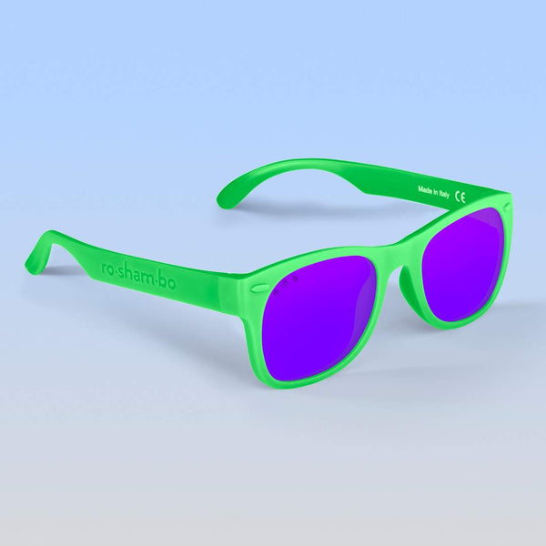 slimer bright green baby shades - ro•sham•bo baby sunglasses