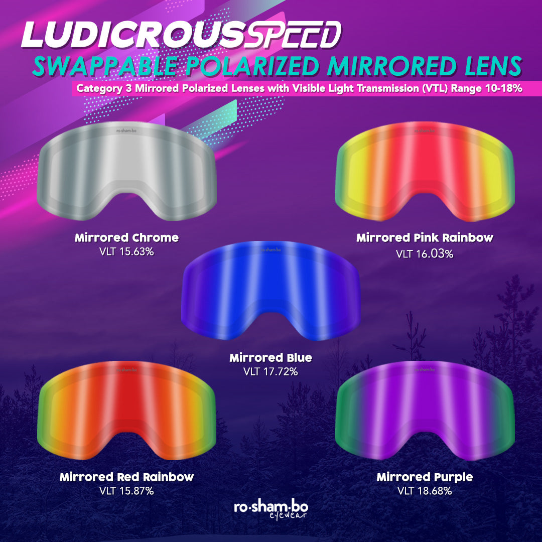 Snow Goggle Polarized Mirrored Lenses