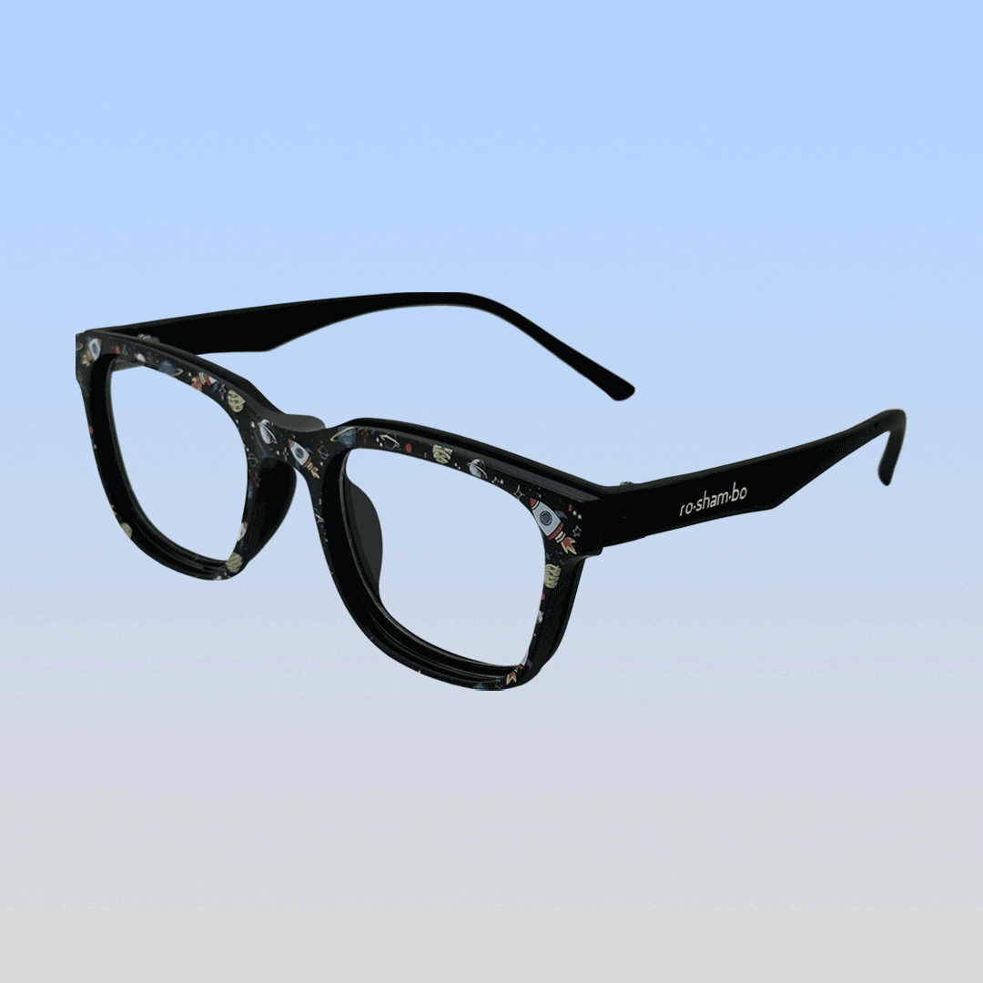 Pops Magnetic Snap-On Glasses | Youth Black