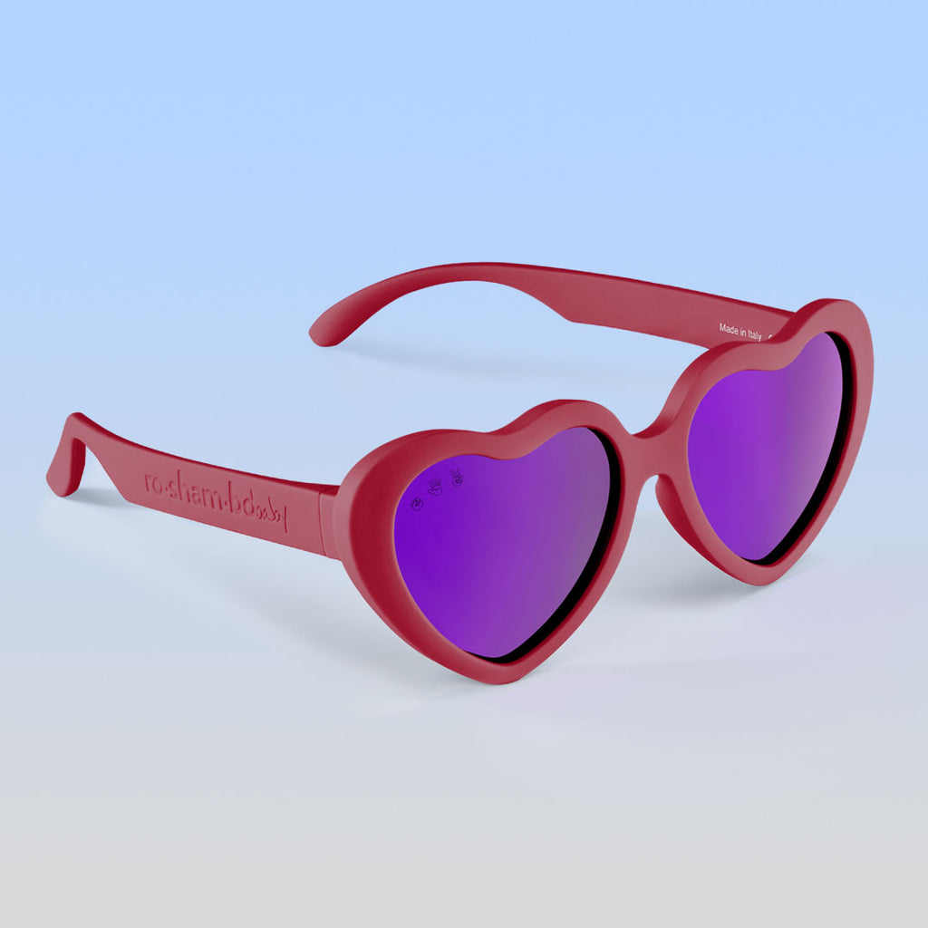 Heart Shaped Sunglasses for Kids | Cranberry Colored Heart Sunglasses