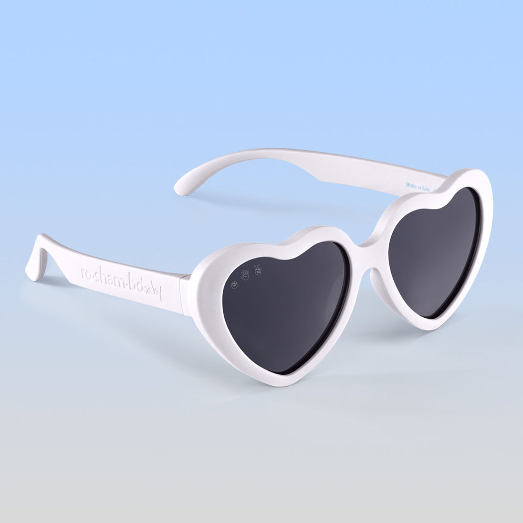 Heart Shaped Sunglasses for Babies White Heart Sunglasses