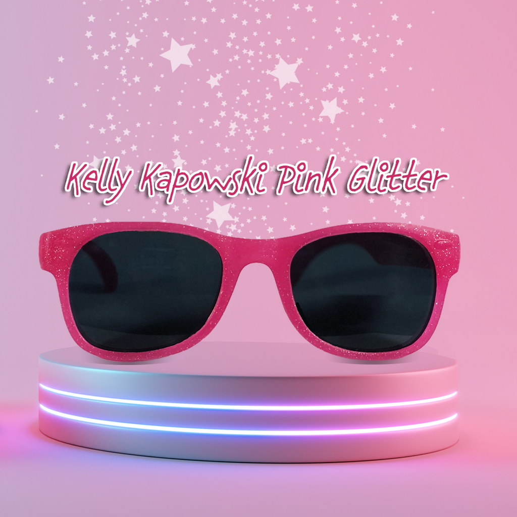 Pink glitter discount sunglasses