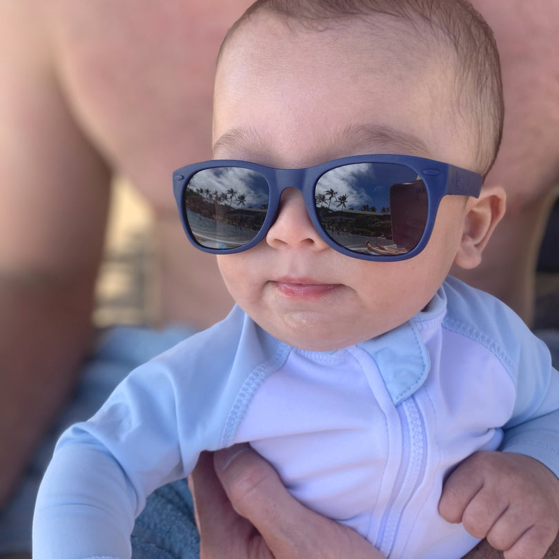 Gafas de sol de bebé niño azul marino