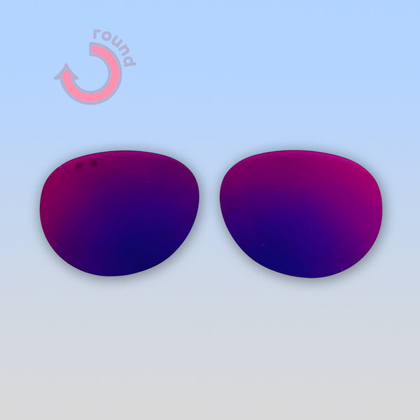Round Replacement Lens Set | Mirrored Purple