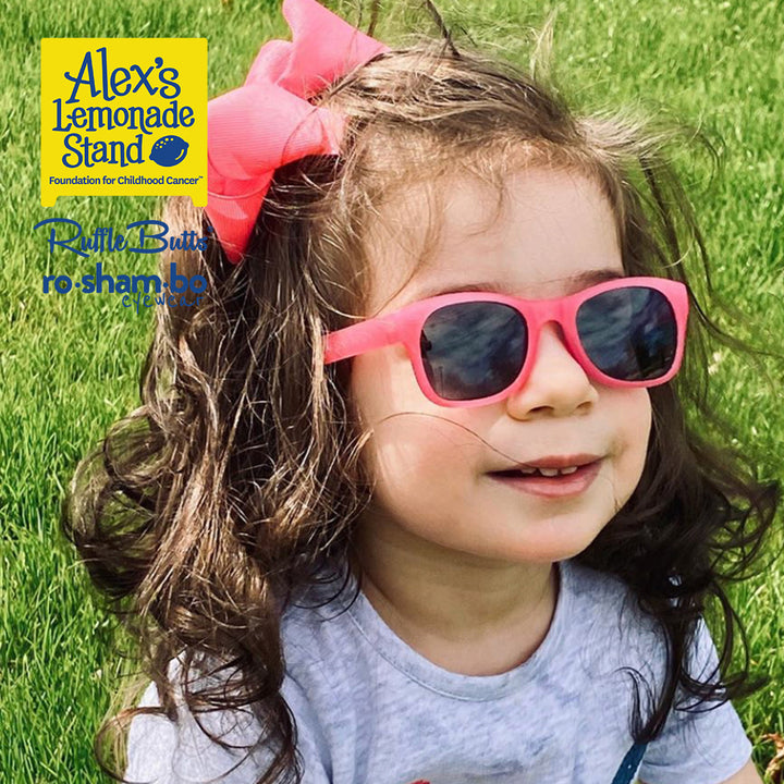 RuffleButts Toddler Ice Cream Tankini with Roshambo Pink Glitter Sunglasses