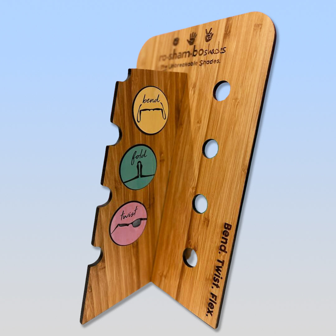 goggles stand Bamboo Sunglasses Display Stand – ro•sham•bo eyewear