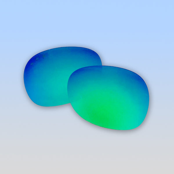 Juego de lentes de repuesto de color verde espejado | Cuadrado