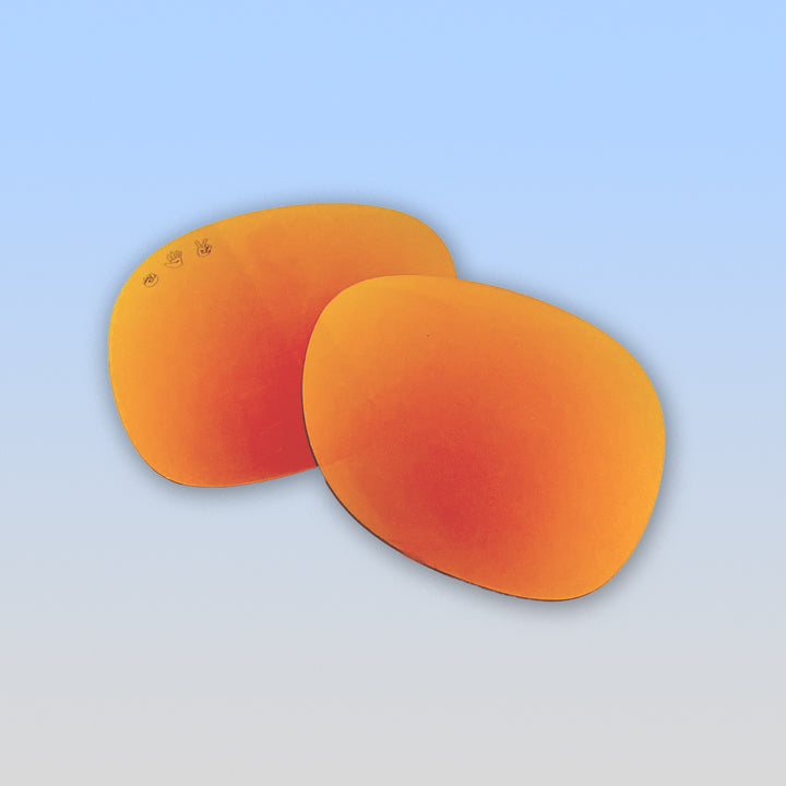 Ensemble de lentilles de remplacement rouges miroir | Carré